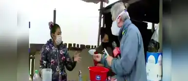 Gunter Rave donó sus mascarillas a mujeres de asentamiento humano | VIDEO Gunter Rave donó sus mascarillas a mujeres de asentamiento humano | VIDEO