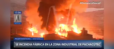 Incendio de gran magnitud consume fábrica y pone en riesgo viviendas en Ventanilla Incendio de gran magnitud consume fábrica y pone en riesgo viviendas en Ventanilla