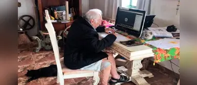 Abuelito de 92 años se niega a dejar su carrera universitaria pese a no entender la tecnología Abuelito de 92 años se niega a dejar su carrera universitaria pese a no entender la tecnología