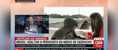 Asaltan con cuchillo a reportera en plena trasmisión en vivo | VÍDEO Asaltan con cuchillo a reportera en plena trasmisión en vivo | VÍDEO