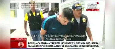 Policía captura a tres delincuentes y Fiscalía los libera para no exponerlos al contagio de COVID-19 Policía captura a tres delincuentes y Fiscalía los libera para no exponerlos al contagio de COVID-19