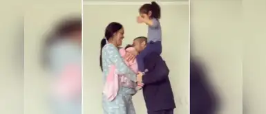 Karen Schwarz y Ezio Oliva enternecen las redes al bailar cumbia con sus dos bebes | VIDEO Karen Schwarz y Ezio Oliva enternecen las redes al bailar cumbia con sus dos bebes | VIDEO