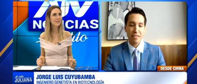 Juliana Oxenford nerviosa tras cumplidos en vivo de presunto científico peruano desde China Juliana Oxenford nerviosa tras cumplidos en vivo de presunto científico peruano desde China