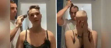 Hombre emociona a su novia al raparse para acompañarla en su lucha contra la alopecia Hombre emociona a su novia al raparse para acompañarla en su lucha contra la alopecia