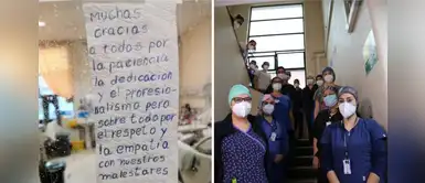 Pacientes COVID-19 dejaron emotivos mensajes al personal de hospital para agradecerles por su labor Pacientes COVID-19 dejaron emotivos mensajes al personal de hospital para agradecerles por su labor