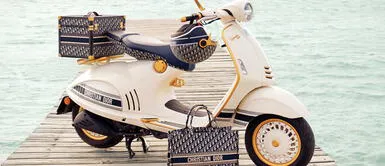 Dior se une con Vespa para crear una lujosa y sofisticada moto de edición limitada Dior se une con Vespa para crear una lujosa y sofisticada moto de edición limitada