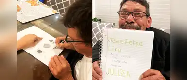 Anciano no fue a la escuela pero aprendió a escribir en la cuarentena: "Aprende rápido" Anciano no fue a la escuela pero aprendió a escribir en la cuarentena: "Aprende rápido"