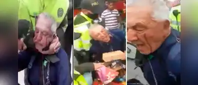 Policías agreden brutalmente a anciano que vendía dulces durante la cuarentena por COVID-19 Policías agreden brutalmente a anciano que vendía dulces durante la cuarentena por COVID-19