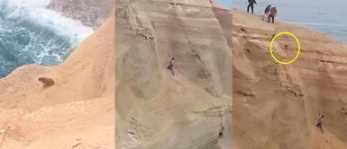 Valeroso policía arriesgó su vida para rescatar a perro que cayó a un abismo de 300 metros en Arequipa | VIDEO Valeroso policía arriesgó su vida para rescatar a perro que cayó a un abismo de 300 metros en Arequipa | VIDEO