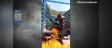 Agricultores de Chanchamayo arrojaron sus frutas a la carretera por pérdida de inversión Agricultores de Chanchamayo arrojaron sus frutas a la carretera por pérdida de inversión