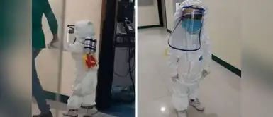 Madre disfraza de astronauta a su hijo de 4 años para protegerlo contra la COVID-19 Madre disfraza de astronauta a su hijo de 4 años para protegerlo contra la COVID-19