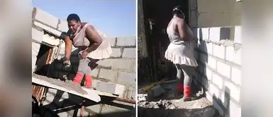 Joven sudafricana construye su hogar con sus propias manos y sin ayuda de nadie Joven sudafricana construye su hogar con sus propias manos y sin ayuda de nadie