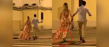 Ella sufría dolor de pies por caminar con tacones y él le cedió sus zapatillas | FOTOS Ella sufría dolor de pies por caminar con tacones y él le cedió sus zapatillas | FOTOS