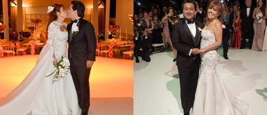 Magaly Medina y el ostentoso vestido de novia con el que desbordó glamour el día de su boda Magaly Medina y el ostentoso vestido de novia con el que desbordó glamour el día de su boda