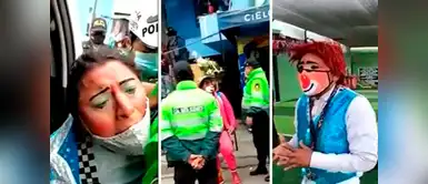 Detienen a payasos que asistieron a un velorio sin respetar las medidas de bioseguridad | VIDEO Detienen a payasos que asistieron a un velorio sin respetar las medidas de bioseguridad | VIDEO