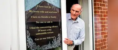 Anciano pone cartel en su ventana pidiendo amigos para platicar. Teme a la soledad Anciano pone cartel en su ventana pidiendo amigos para platicar. Teme a la soledad