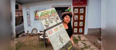 Artista ayacuchana elabora primera tabla de Sarhua con temática LGTBI Artista ayacuchana elabora primera tabla de Sarhua con temática LGTBI