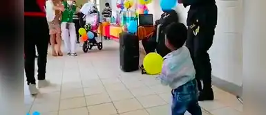 Niño de 3 años que fue agredido por padrastro celebra cumpleaños con la PNP Niño de 3 años que fue agredido por padrastro celebra cumpleaños con la PNP