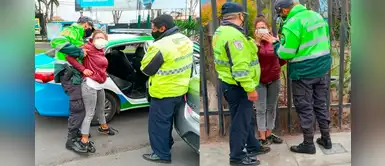 Santiago de Surco: Mujer ataca a hombre en plena vía publica Santiago de Surco: Mujer ataca a hombre en plena vía publica