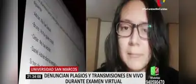 Denuncian plagio durante examen virtual de la Universidad San Marcos Denuncian plagio durante examen virtual de la Universidad San Marcos