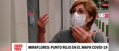 Mujer culpó a "pueblos jóvenes" de infectar a Miraflores de COVID-19 Mujer culpó a "pueblos jóvenes" de infectar a Miraflores de COVID-19