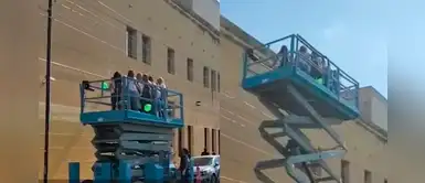 Mujeres rentan una grúa para ver a su amiga internada por cáncer Mujeres rentan una grúa para ver a su amiga internada por cáncer