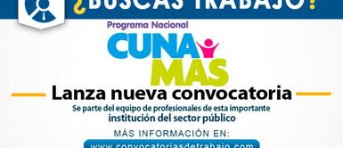 Cuna Más lanza oferta laboral con sueldos de 2500 hasta 2900 soles Cuna Más lanza oferta laboral con sueldos de 2500 hasta 2900 soles