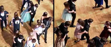 Promo COVID-19: Estudiantes bailan espalda con espalada y causan indignación Promo COVID-19: Estudiantes bailan espalda con espalada y causan indignación