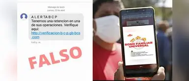 Bono Familiar Universal: advierten estafas cibernéticas por mensajes de texto Bono Familiar Universal: advierten estafas cibernéticas por mensajes de texto