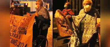 Adulta mayor en marcha: "Cuando uno ha luchado toda la vida, termina luchando" Adulta mayor en marcha: "Cuando uno ha luchado toda la vida, termina luchando"