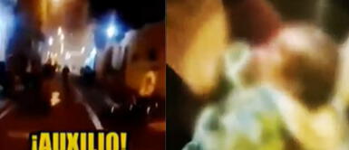 Madre desesperada pide ayuda por su bebé afectado por gases lacrimógenos durante protesta Madre desesperada pide ayuda por su bebé afectado por gases lacrimógenos durante protesta