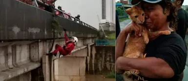 Malasia: Bombero salvó al gato de un niño que cayó a un profundo pozo Malasia: Bombero salvó al gato de un niño que cayó a un profundo pozo