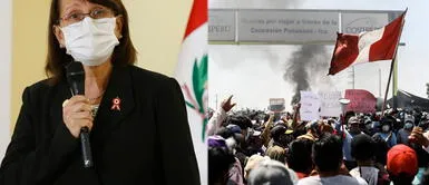 Pilar Mazzetti exhorta a manifestantes en Ica a dejar pasar camiones con oxígeno medicinal Pilar Mazzetti exhorta a manifestantes en Ica a dejar pasar camiones con oxígeno medicinal
