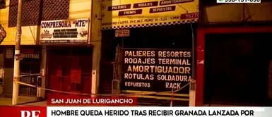 SJL: Hombre queda grave luego que desconocidos le lanzaran granada artesanal SJL: Hombre queda grave luego que desconocidos le lanzaran granada artesanal