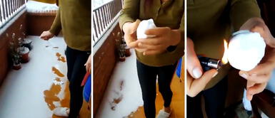 España: Mujer afirma que nieve es “plástico” tras quemarla y no derretirse con fuego España: Mujer afirma que nieve es “plástico” tras quemarla y no derretirse con fuego