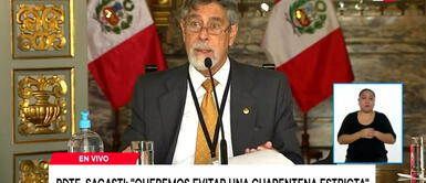 Sagasti: "Queremos evitar una cuarentena estricta una vez más. A eso no queremos llegar" Sagasti: "Queremos evitar una cuarentena estricta una vez más. A eso no queremos llegar"