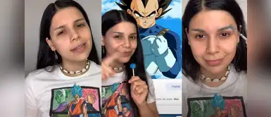 Joven en TikTok pasa por increíble transformación con maquillaje para lucir idéntica a Vegeta Joven en TikTok pasa por increíble transformación con maquillaje para lucir idéntica a Vegeta