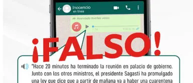 PCM: "Audio donde afirman que se aplicará la cuarentena total es falso" PCM: "Audio donde afirman que se aplicará la cuarentena total es falso"