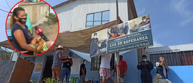 Mujer lleva ayuda a comedor popular que sufrió asalto: “es poco, pero espero que sirva” Mujer lleva ayuda a comedor popular que sufrió asalto: “es poco, pero espero que sirva”