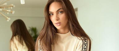 Natalie Vértiz se rinde ante un armonioso vestido de red tejido a mano con transparencias Natalie Vértiz se rinde ante un armonioso vestido de red tejido a mano con transparencias