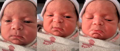 Bebé 'reacciona con decepción' al percatarse que nació en plena pandemia Bebé 'reacciona con decepción' al percatarse que nació en plena pandemia