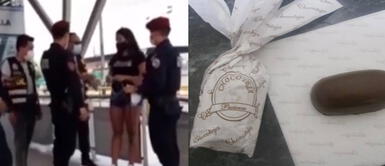 Joven es sorprendida repartiendo chocotejas con marihuana en estaciones del Metropolitano Joven es sorprendida repartiendo chocotejas con marihuana en estaciones del Metropolitano