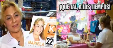 Candidata al Congreso de Fuerza Popular protagonizó bochornoso momento durante informe periodístico Candidata al Congreso de Fuerza Popular pide a comerciante que hable bien de ella ante cámaras