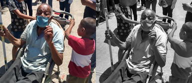 México: Hermanos de 11 y 7 años llevan a vacunar a su abuelo en un coche de bebé México: Hermanos de 11 y 7 años llevan a vacunar a su abuelo en un coche de bebé