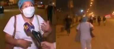 Paro de transportistas 2021: Enfermera camina horas para atender pacientes COVID-19 Enfermera camina horas para asistir a pacientes COVID-19 tras paro de transportistas