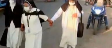 Paro de transportistas: Monjas no llegan a su cita para recibir la vacuna por huelga Paro de transportistas: Monjas no llegan a su cita para recibir la vacuna por huelga