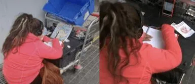 Chile: niña recibe clases virtuales en la calle mientras ayuda a su madre vendedora ambulante Chile: niña recibe clases virtuales en la calle mientras ayuda a su madre vendedora ambulante