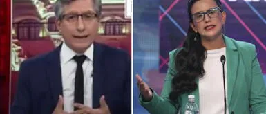 Verónica Mendoza refutó el comentario que dio el periodista de América TV. Verónica Mendoza encaró en vivo a Federico Salazar durante debate presidencial