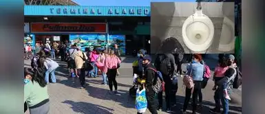 Encuentran a bebé en baño de terminal de buses en Santiago: estaba envuelto con papel higiénico Chile: encuentran a bebé envuelto con papel higiénico en baño de terminal de buses