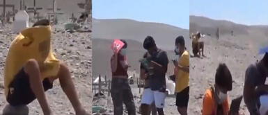 La parte alta del cementerio del pueblo de Coyungo es el único punto a donde llegar el Internet Ica: Más de 80 escolares reciben clases virtuales en un cementerio